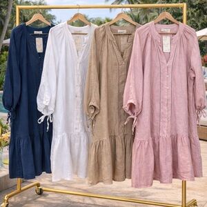 Made in Italy Puro Lino Tunic Dress